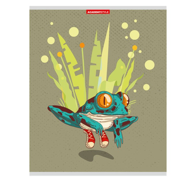 Набор тетрадей А5, 48 л., клетка, «Лягушка», софт-тач лам, выб УФ лак цв оборот, 20 шт в термопленке 13094/5н