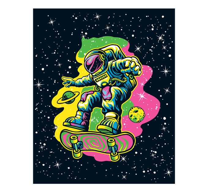 Тетрадь А5, 48 л., клетка, «Космос неон», печать флюоресцентными красками 10903/5