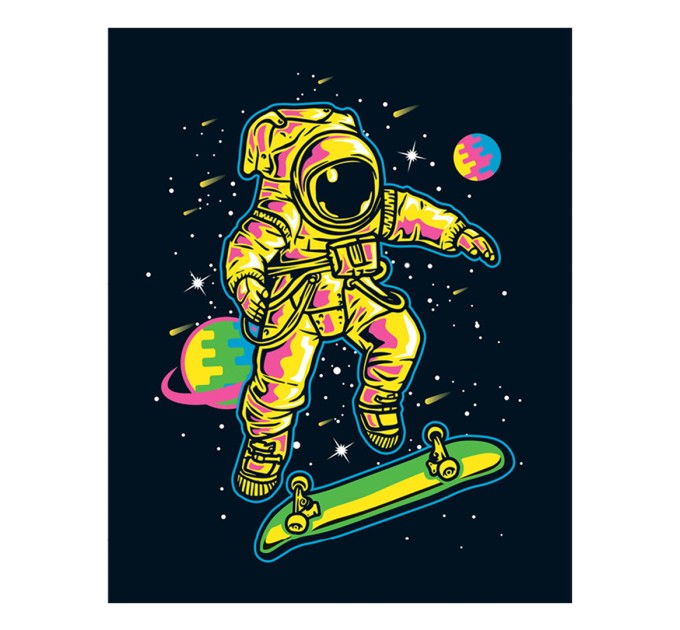 Тетрадь А5, 48 л., клетка, «Космос неон», печать флюоресцентными красками 10903/5