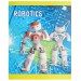 Набор тетрадей A5, 48 л., клетка 4 шт., «Роботы», глитерный лак, в термопленке, уценка! C 1360