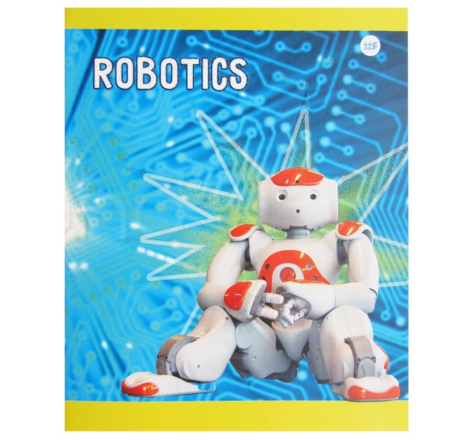 Набор тетрадей A5, 48 л., клетка 4 шт., «Роботы», глитерный лак, в термопленке, уценка! C 1360