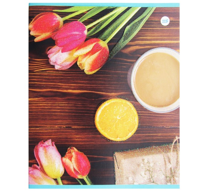 Набор тетрадей A5, 48 л., клетка 4 шт., «С добрым утром», глитерный лак, уценка! C 1360