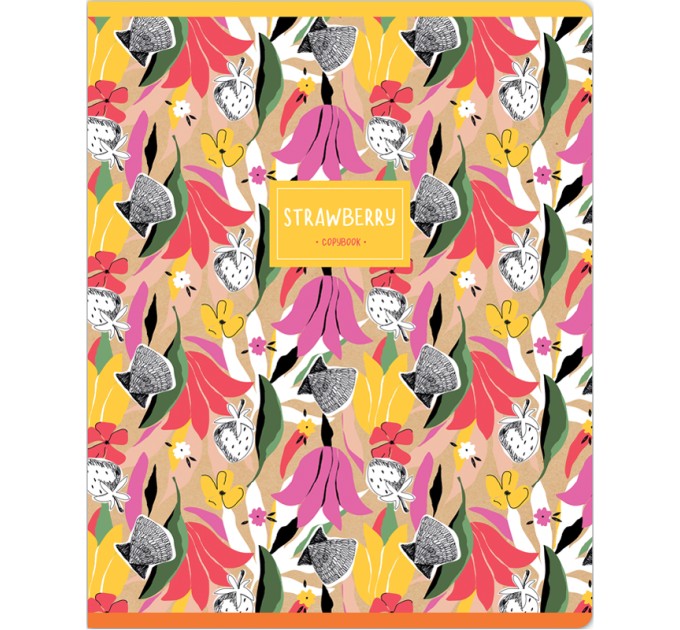 Тетрадь A5, 48 л., клетка, «Floral Kraft», глянцевая ламинация N5c48-31328