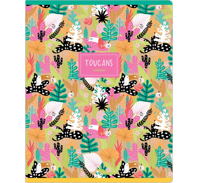 Тетрадь A5, 48 л., клетка, «Floral Kraft», глянцевая ламинация N5c48-31328