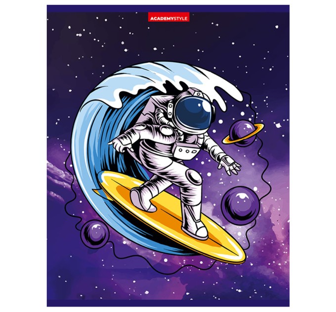 Набор тетрадей A5, 48 л., клетка, «Космическое приключение», метал пленка, твин УФ лак, 20 шт в терм 11930/5н