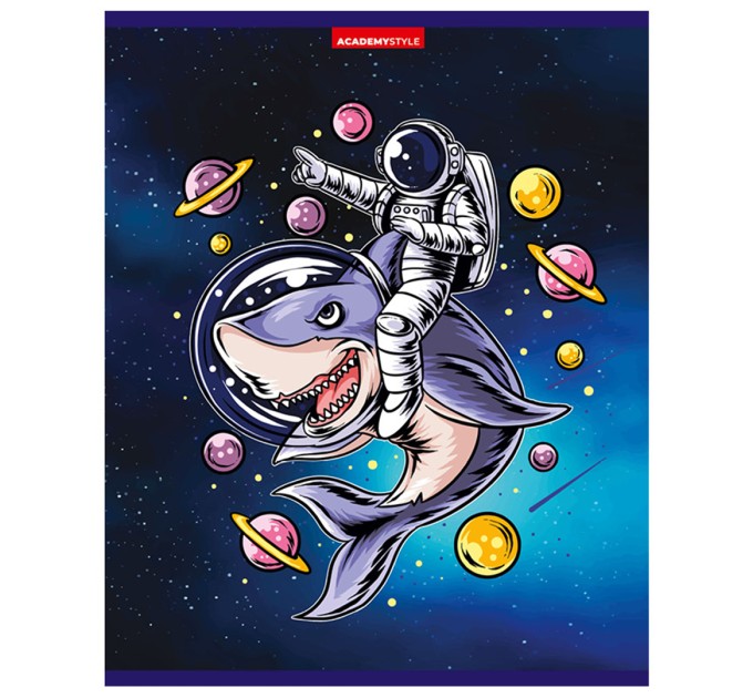 Набор тетрадей A5, 48 л., клетка, «Космическое приключение», метал пленка, твин УФ лак, 20 шт в терм 11930/5н