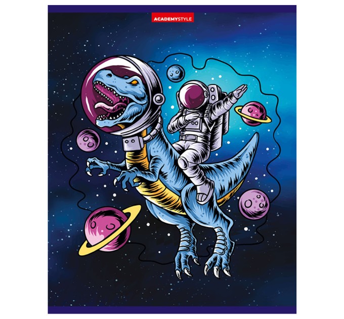 Набор тетрадей A5, 48 л., клетка, «Космическое приключение», метал пленка, твин УФ лак, 20 шт в терм 11930/5н