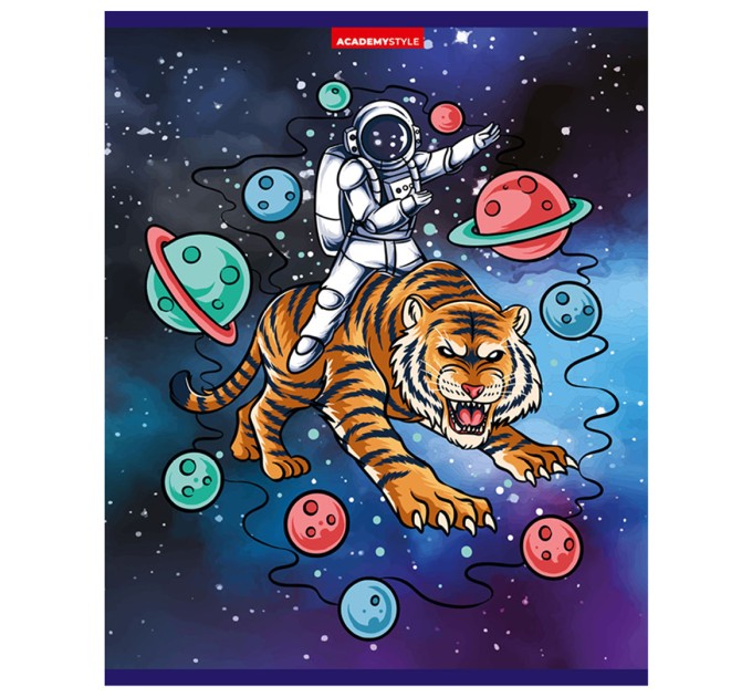 Набор тетрадей A5, 48 л., клетка, «Космическое приключение», метал пленка, твин УФ лак, 20 шт в терм 11930/5н