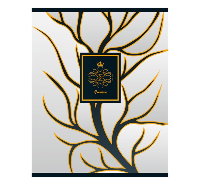 Тетрадь А5, 48 л., клетка, «Люксовая», с доп лист, мет пленка, УФ лак конгрев 9784/5