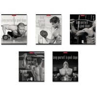 Набор тетрадей А5, 48 л., клетка, «Будь в форме», 5 шт в термопленке 58276/н