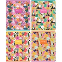 Тетрадь A5, 48 л., клетка, «Floral Kraft», глянцевая ламинация N5c48-31328