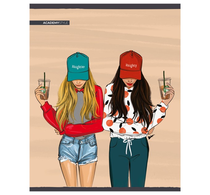 Набор тетрадей А5, 48 л., клетка, «Современные девушки», полный УФ лак, 20 шт в термопленке JW49/5н