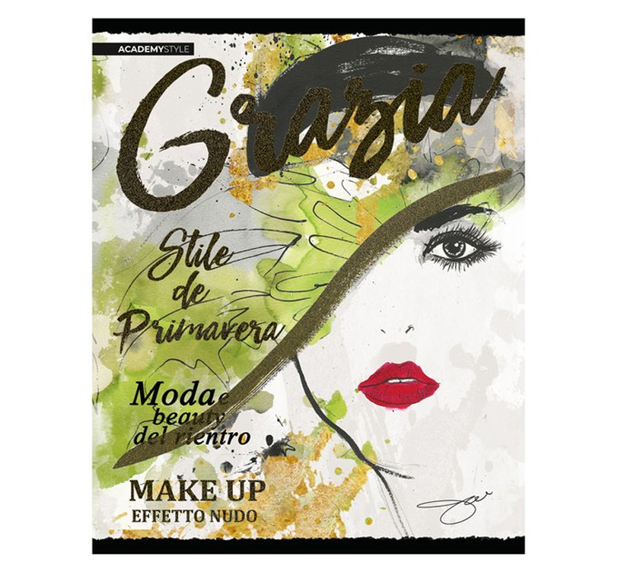 Набор тетрадей А5, 48 л., клетка, «Высокая мода», глиттер, 20 шт в термопленке JP5/5н