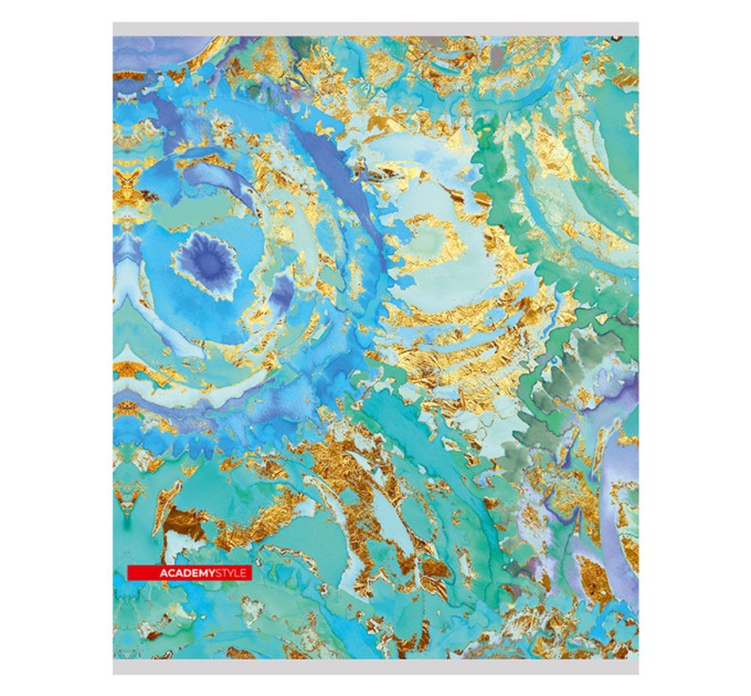 Набор тетрадей А5, 48 л., клетка, «Золотые разводы на цветном», метал пленка, 20 шт в термопленке JP6/5н