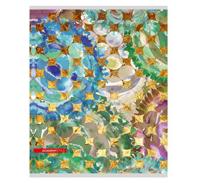 Набор тетрадей А5, 48 л., клетка, «Золотые разводы на цветном», метал пленка, 20 шт в термопленке JP6/5н