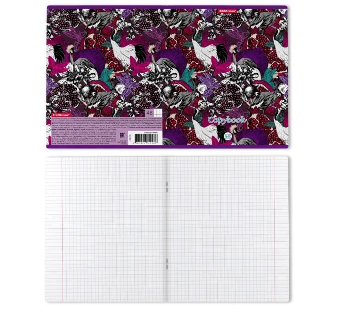 Тетрадь A5, 48 л., клетка, «Pomegranate» 54248