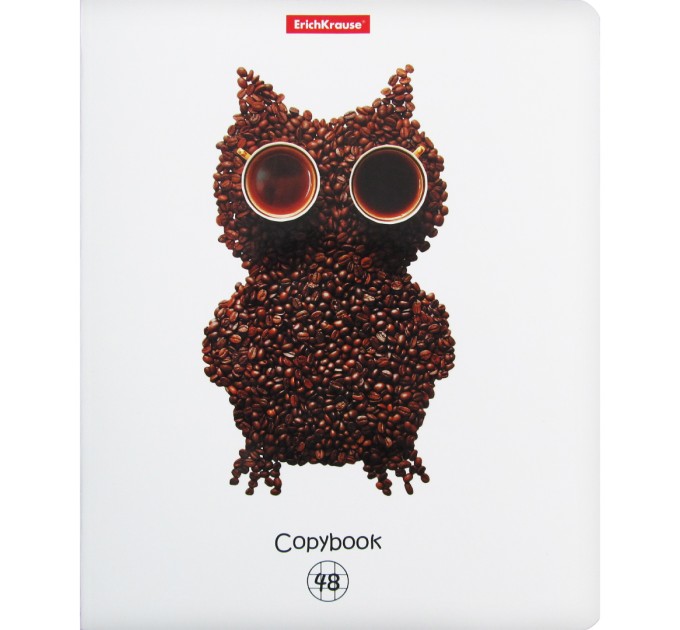 Тетрадь А5, 48 л., клетка, Кофейные метаморфозы, выборочный УФ-лак 58283