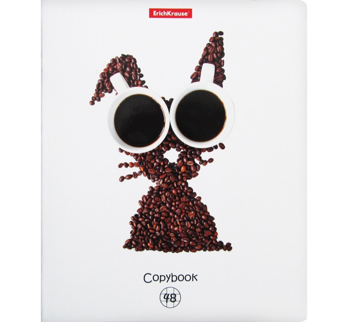 Тетрадь А5, 48 л., клетка, Кофейные метаморфозы, выборочный УФ-лак 58283
