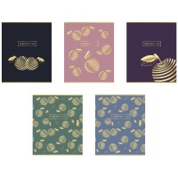 Тетрадь А5, 48 л., клетка, «Золотое яблоко», софт-тач лак, текстура, тиснение фольгой 13511/5