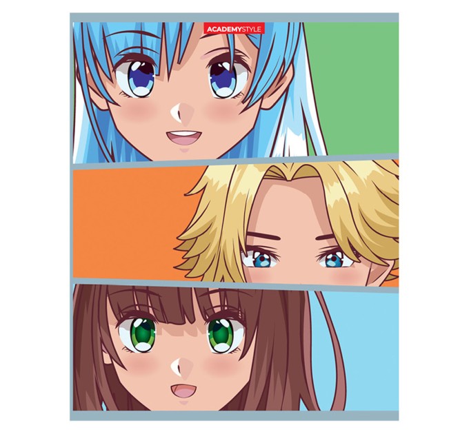 Тетрадь А5, 48 л., клетка, «Аниме», ВД лак 12730/5