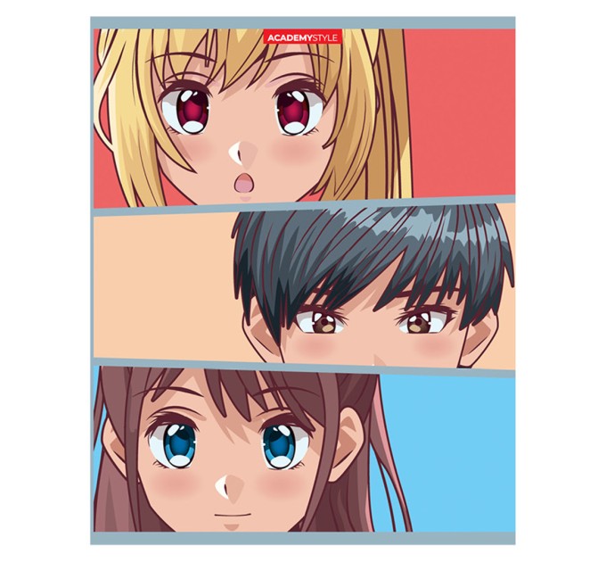 Тетрадь А5, 48 л., клетка, «Аниме», ВД лак 12730/5