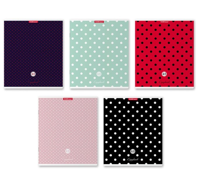 Тетрадь A5, 48 л., клетка, «Dots», выборочный УФ-лак 58401