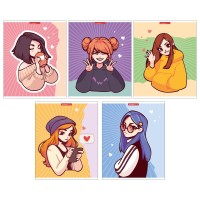 Тетрадь А5, 48 л., клетка, «Аниме», двойной УФ лак 13026/5