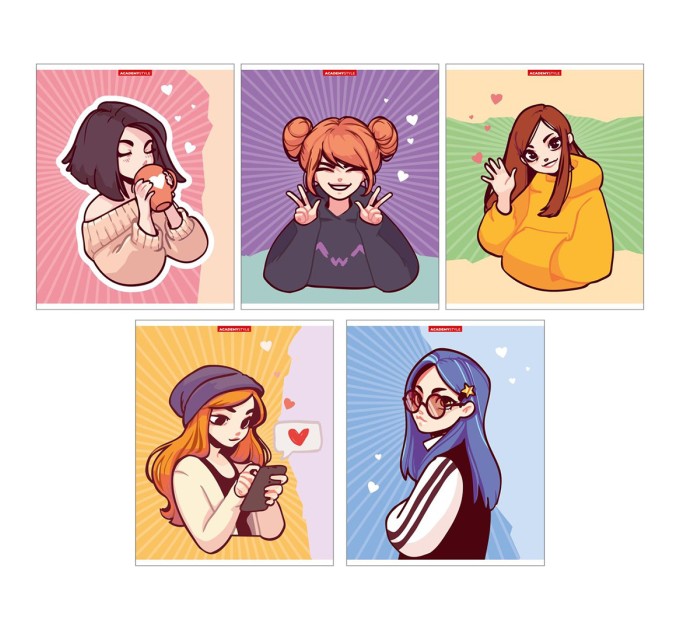 Набор тетрадей А5, 48 л., клетка, «Аниме», двойной УФ лак, 20 шт в термопленке 13026/5н