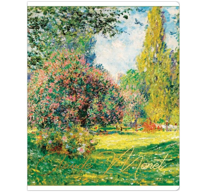 Тетрадь A5, 48 л., клетка, «Живопись. Claude Monet», глянцевый УФ-лак, тиснение фольгой Т48кФГЛ_34347
