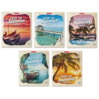Набор тетрадей A5, 48 л., клетка, «Enjoy The Summer», 5 шт 49624/н