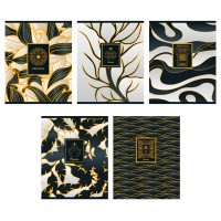 Набор тетрадей А5, 48 л., клетка, «Люксовая», с доп лист, мет пленка, УФ лак конгрев, 15 шт в термоп 9784/5н