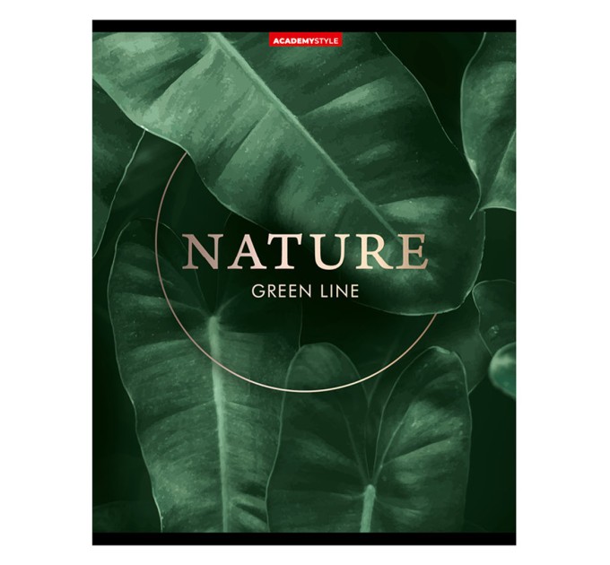 Тетрадь А5, 96 л., клетка, «Green line», матовая ламинация, тиснение фольгой 11382/5