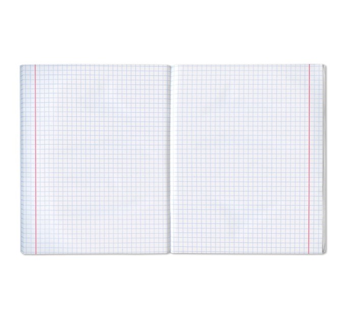 Тетрадь A5, 96 л., клетка, бумвинил, синий 403418