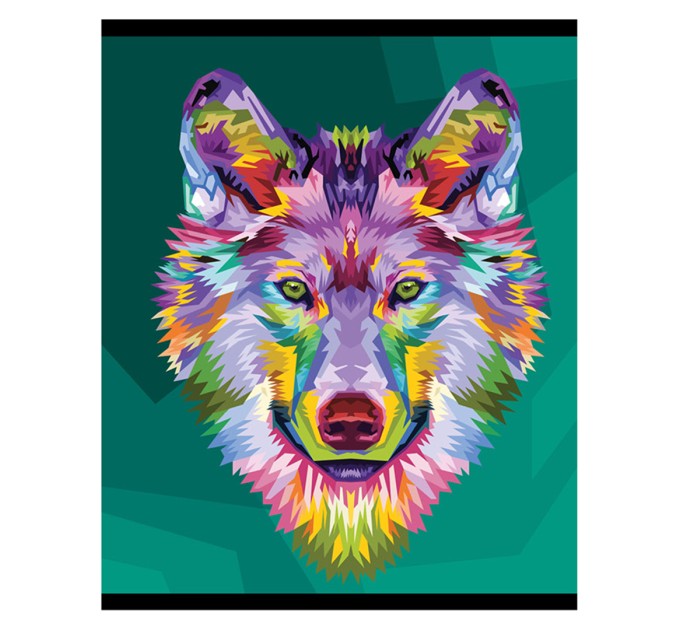 Набор тетрадей A5, 96 л., клетка, «Яркие животные», полный УФ лак, 10 шт в термопленке 13210/5н