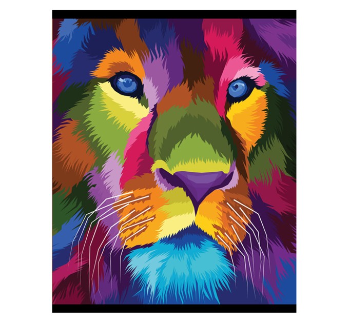 Набор тетрадей A5, 96 л., клетка, «Яркие животные», полный УФ лак, 10 шт в термопленке 13210/5н