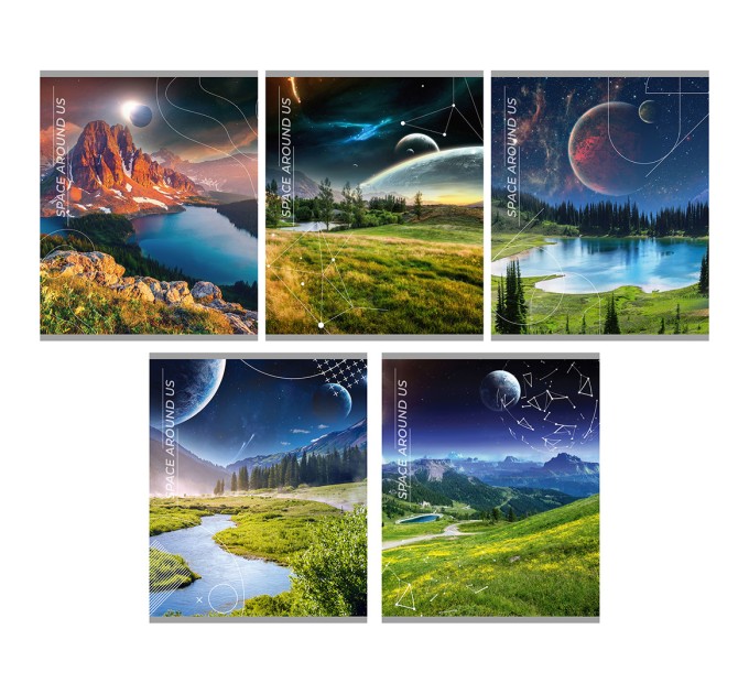 Набор тетрадей А5, 96 л., клетка, «Мир вокруг нас», полный УФ лак, 10 шт в термопленке 11660/5н