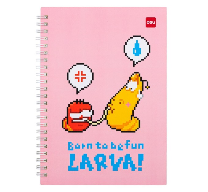 Тетрадь A5, 60 л, на спирали, «4 LARVA PATTERNS» LA560