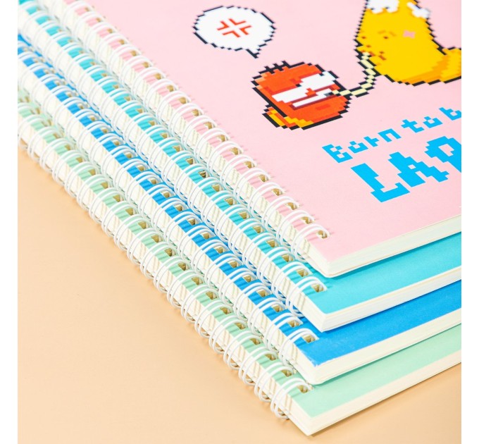 Тетрадь A5, 60 л, на спирали, «4 LARVA PATTERNS» LA560