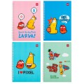 Тетрадь A5, 60 л, на спирали, «4 LARVA PATTERNS» LA560