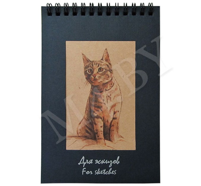 Блокнот для эскизов (скетчбук) А5, 50 л., крафт бумага, «Котенок» БЭК