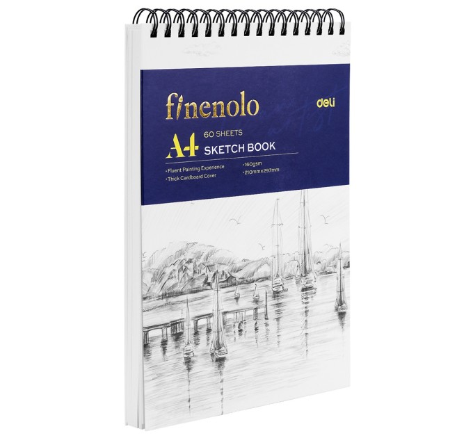 Скетчбук A4, 60 л., на гребне, Finenolo C276