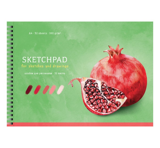 Альбом для рисования А4, 32 л., на спирали, «Still life. Pomegranate» PS32c-36875