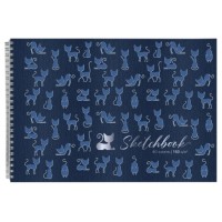 Скетчпад A4, 40 л., на гребне, «КотоФитнес», обл диз карт, тверд подл, фольг, микроперфо 11269