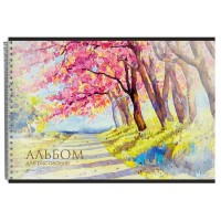 Альбом для рисования A4, 48 л., на спирали, «Осень», софт-тач лак, тиснение фольгой 11063