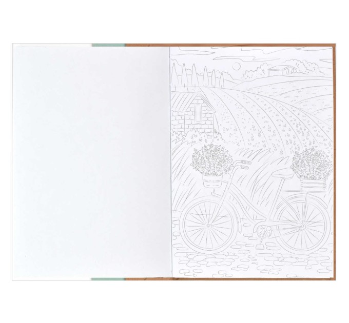 Скетчпад A5, 48 л., 3 вида бумаг+раскраски, «Лавандовые поля» 62410