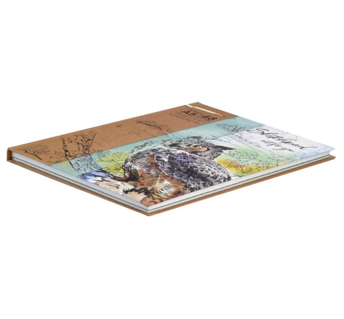 Скетчпад A5, 48 л., 3 вида бумаг+раскраски, «Сова» 62411