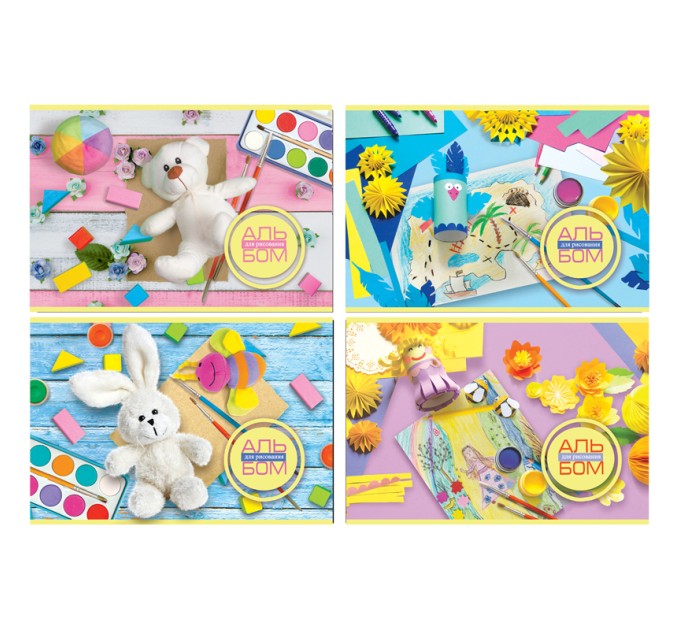 Альбом для рисования А4, 8 л., «Игрушки», на скрепке АР4ск8 9107