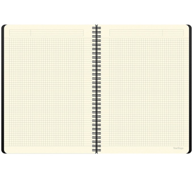 Тетрадь A4+, 80 л., клетка, на гребне, пластик (полифом) обложка, линейка-закладка, белая WNt_A4004