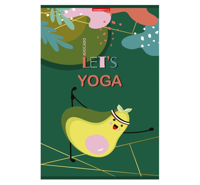 Тетрадь А4, 48 л., клетка, «АвоЙога», твин УФ лак, конгрев 11463/3