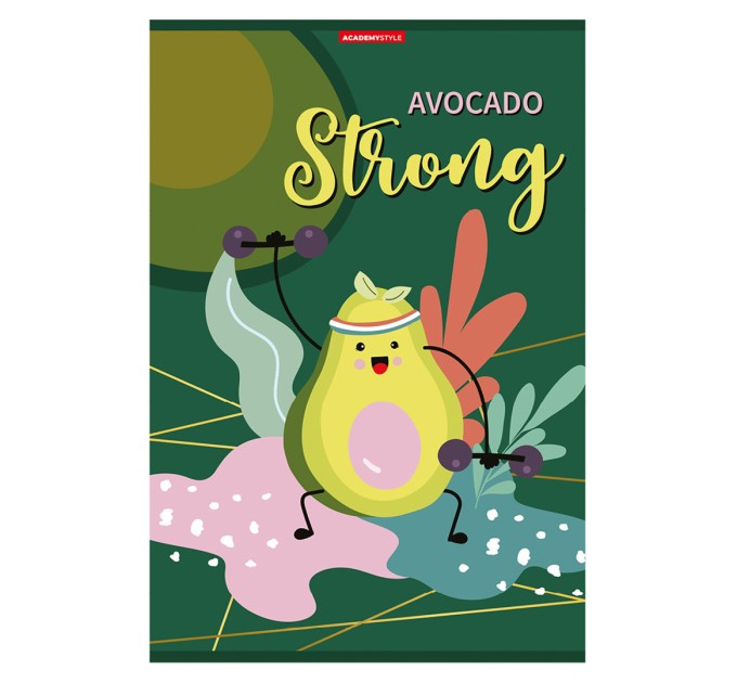 Тетрадь А4, 48 л., клетка, «АвоЙога», твин УФ лак, конгрев 11463/3